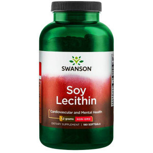 SWANSON Soy Lecithin Lecytyna bez GMO 1200mg 180 kaps