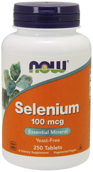 NOW Foods SELENIUM Selen L-Selenometionina 100 mcg -suplement diety- 250 tabletek