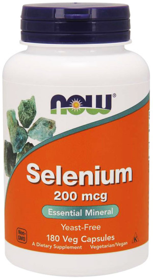 NOW Foods SELENIUM 200 mcg SELEN L-Selenometionina -suplement diety- 180 kapsułek