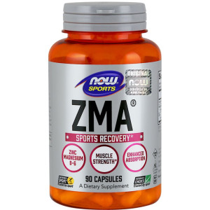 NOW Foods ZMA Magnez Cynk Witamina B6 Dla Sportowców - 800 mg - suplement diety- 90 kapsułek NOW Sports