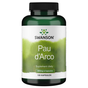 SWANSON Pau D'Arco 500mg 100 kapsułek - suplement diety