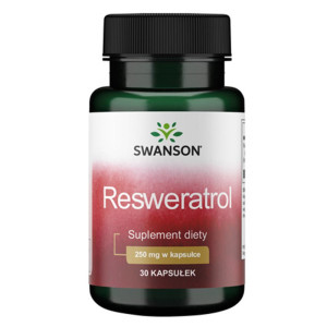 SWANSON Resveratrol 250mg 30 kapsułek Resweratrol Rdest Japoński - suplement diety