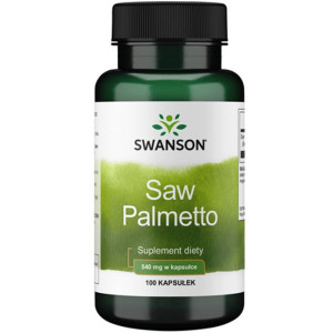 SWANSON Saw Palmetto 540mg 100 kapsułek Palma Sabałowa - suplement diety