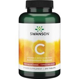 SWANSON Witamina C 500 mg z dziką różą o przedłużonym działaniu ( Timed-Release ) 250 tabletek
