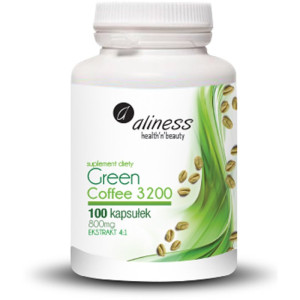 Aliness ZIELONA KAWA - Green Coffee 3200 - 100 kapsułek