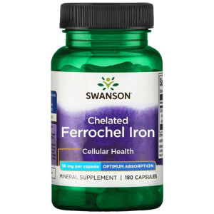 SWANSON Albion Ferrochel Iron CHELAT ŻELAZA 180 kaps