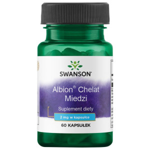 SWANSON Albion Chelat Miedzi 2mg 60 kapsułek MIEDŹ COOPER  - suplement diety