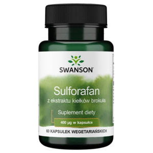 SWANSON Sulforafan (Sulforaphane) 400 mcg / 60 kapsułek wegetariańskich
