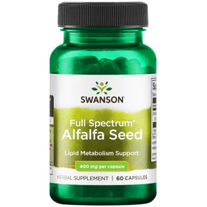 SWANSON Alfalfa 400 mg 60 kapsułek Full Spectrum lucerna