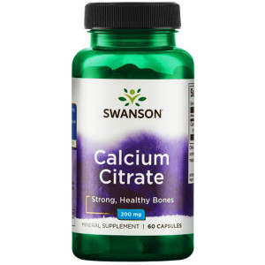 SWANSON Calcium Citrate 200 mg 60 kapsułek cytrynian wapnia