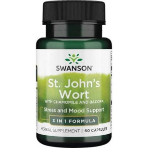 SWANSON St. John's Wort 60 kapsułek St. John's Triple Complex with Chamomile and Bacopa