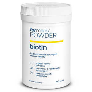 ForMeds POWDER BIOTIN Biotyna w proszku 48g WITAMINA B7 witamina H