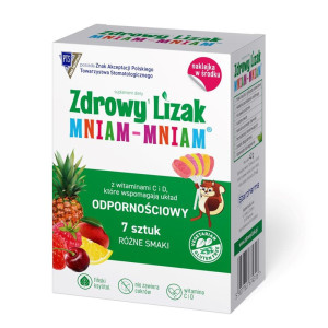 Starpharma Zdrowy lizak ODPORNOŚCIOWY Mniam-Mniam - RóŻne smaki - 7 sztuk