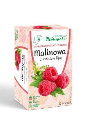 HERBAPOL HERBATA MALINOWA Z KWIATEM LIPY FIX 24 torebki