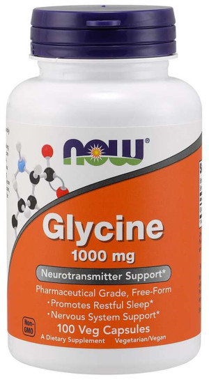NOW Foods GLICYNA 1000mg - 100 kapsułek