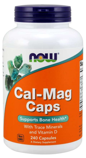NOW Foods CAL-MAG CAPS witamina D-3 WAPŃ MAGNEZ 240 kapsułek