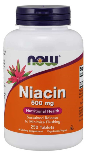 NOW Foods Niacyna 500mg 250 tabletek
