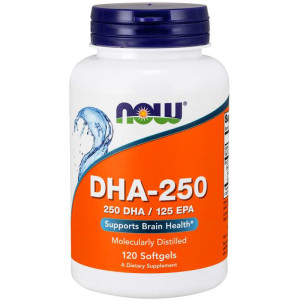 NOW Foods DHA-250mg  / 120 EPA tran - suplement diety - 120 kapsułek żelowych
