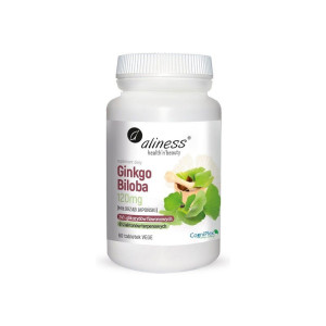 Aliness Ginkgo Biloba 120 mg 60 tabletek vege miłorząb japoński