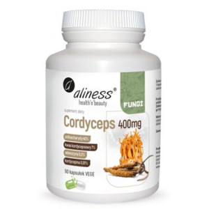 Aliness Cordyceps 400 mg 90 kapsułek vege maczużnik chiński
