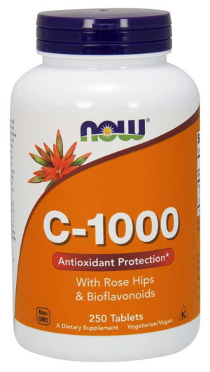 NOW Foods Witamina C-1000 z bioflawonoidami 250 tabletek
