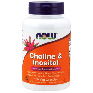 NOW Foods Cholina & Inozytol - 250, 250 mg 100 kapsułek - suplement diety