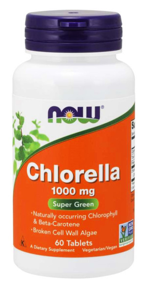NOW Foods Chlorella 1000mg 60 tabletek - suplement diety