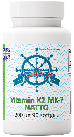 Navigator WITAMINA K2 Mk-7 200mcg - suplement diety - 90 kapsułek miękkich (softgels)
