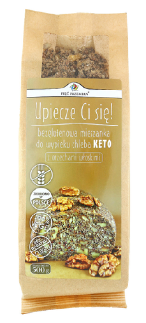Pięć przemian Mieszanka chleba bezglutenowego KETO orzech włoski 500g