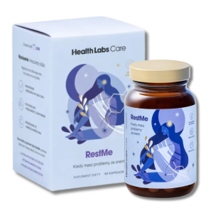 Health Labs Care RestMe - Ukojenie nerwów, wsparcie zdrowego, głębokiego snu - 60 kapsułek Formuła z melatoniną na sen