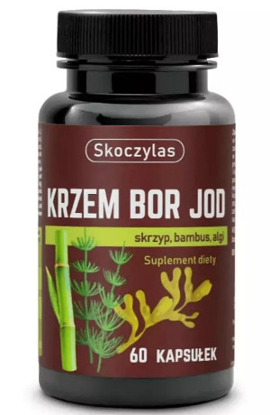 SKOCZYLAS Krzem Bor Jod skrzyp bambus algi 60 kapsułek