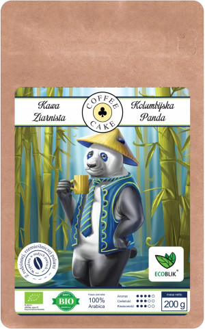 ECOBLIK Kawa ziarnista ekologiczna KOLUMBIJSKA PANDA 200 g