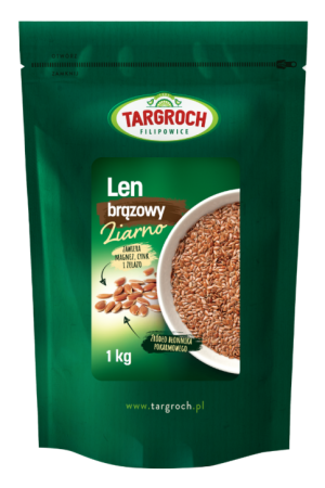Targroch Len brązowy ziarno 1 kg siemię lniane