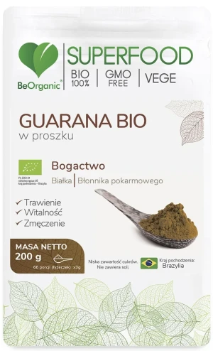 BeOrganic Guarana BIO w proszku 200 g