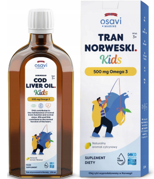 Osavi Marine Tran Norweski Kids 500mg Omega 3 (Cytryna) 250 ml