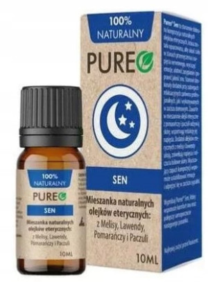 Pureo Sen mieszanka naturalnych olejków eterycznych z melisy, lawendy, pomarańczy i paczuli 10 ml