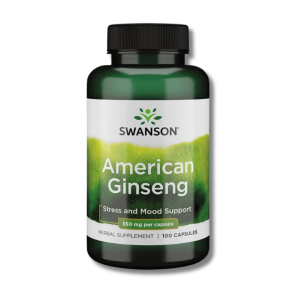 x SWANSON American Ginseng 550mg 100 kapsułek Żeń-szeń Amerykański