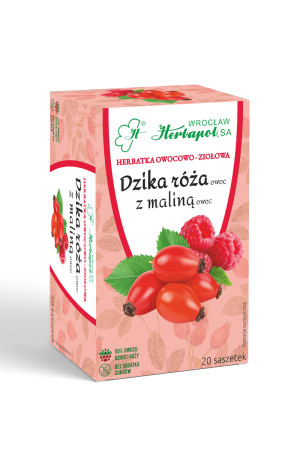 HERBAPOL HERBATA owocowo-ziołowa Dzika Róża z Maliną 20 szaszetek