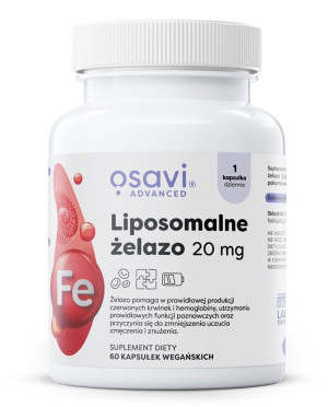 Osavi Liposomalne Żelazo, 20mg 60 vkaps