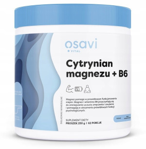 Osavi Cytrynian Magnezu 400mg + B6 8mg 250g proszek