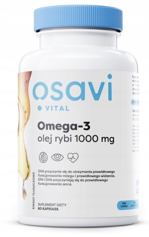 Osavi Omega-3 Olej rybi 1000mg, 60 kaps