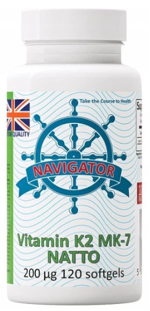 Navigator Witamina K2 MK-7 200 µg 120 softgels kapsułek miękkich