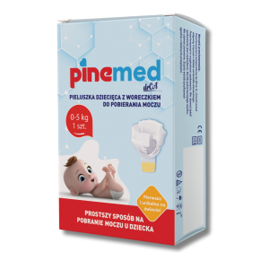 PINEMED Pieluszka dziecięca z woreczkiem do pobierania moczu, 0-5kg
