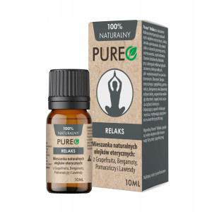 Pureo Relaks mieszanka olejków eterycznych z grapefruita, bergamoty, pomarańczy i lawendy 10 ml