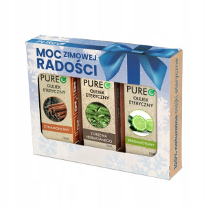 Pureo MOC ZIMOWEJ RADOŚCI zestaw naturalnych olejków eterycznych 3 x 10 ml