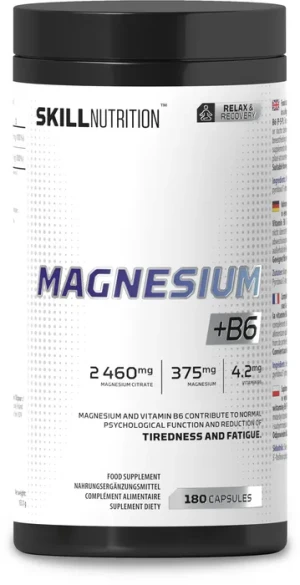 Skill Nutrition Magnesium + B6 180 kapsułek