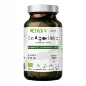 BIOWEN Bio Algea Detox 240 tabletek vege Bio Chlorella bio spirulina