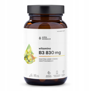 Aura Herbals Witamina B3 830 mg 60 kaps Niacyna