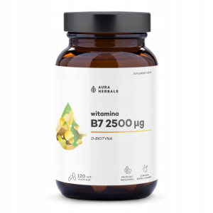 Aura Herbals Witamina B7 2500 mcg 120 kaps D-biotyna