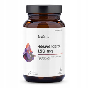 Aura Herbals Resweratrol 150 mg 60 kaps OPC L-leucyna